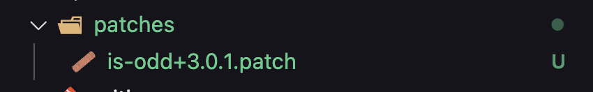 patches folder in vscode